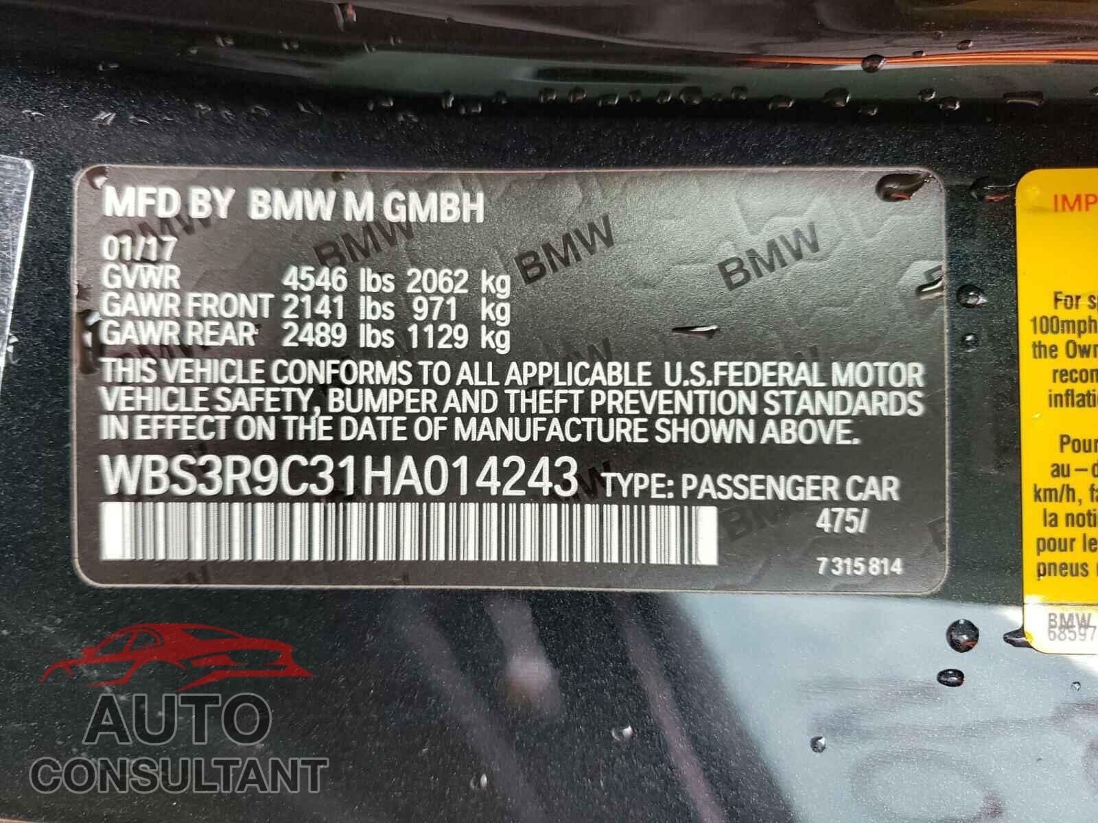 BMW M4 2017 - WBS3R9C31HA014243