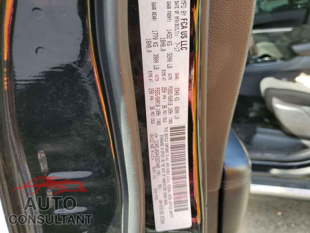 DODGE DURANGO 2017 - 1C4RDJAG4HC937408