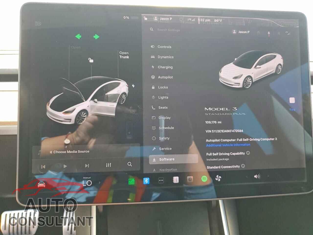 TESLA MODEL 3 2019 - 5YJ3E1EA6KF472584