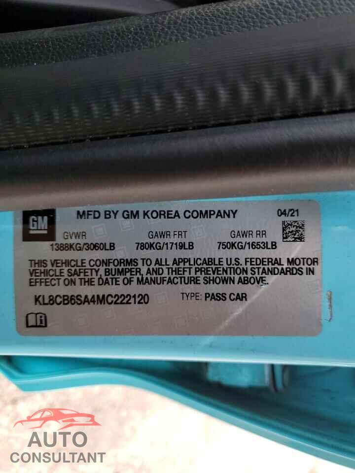 CHEVROLET SPARK 2021 - KL8CB6SA4MC222120