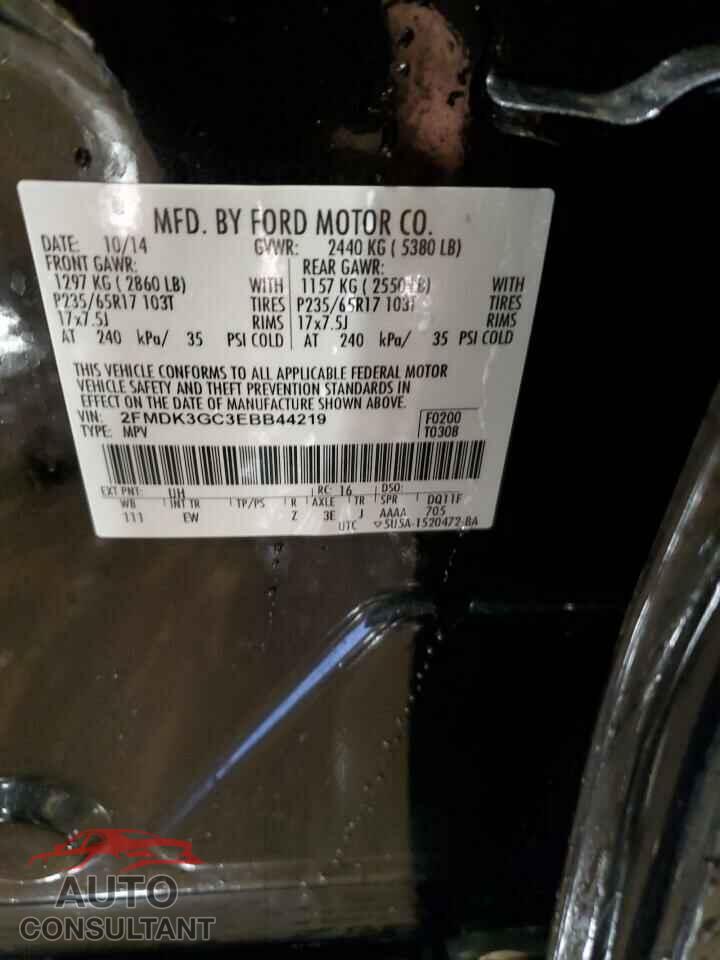 FORD EDGE 2014 - 2FMDK3GC3EBB44219
