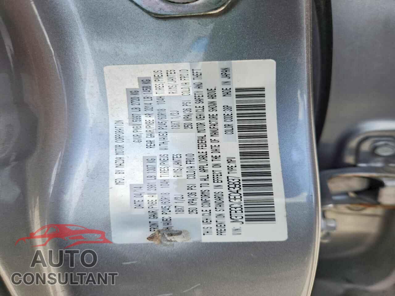 MAZDA CX-9 2014 - JM3TB3CV3E0439837