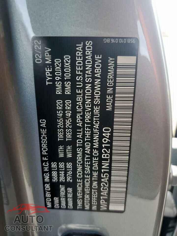 PORSCHE MACAN 2022 - WP1AG2A51NLB21940