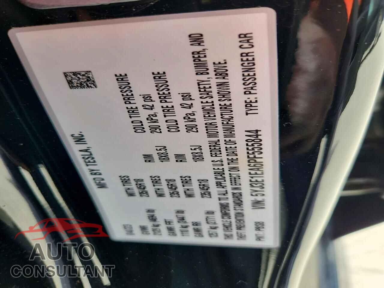 TESLA MODEL 3 2023 - 5YJ3E1EA6PF555844