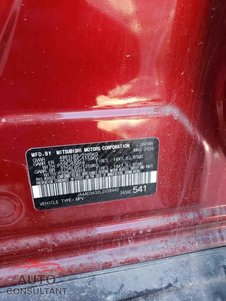 MITSUBISHI OUTLANDER 2020 - JA4AD3A32LZ038942