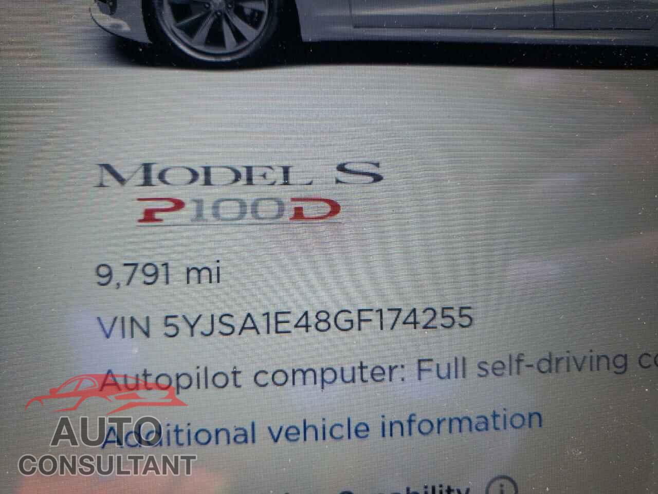 TESLA MODEL S 2016 - 5YJSA1E48GF174255