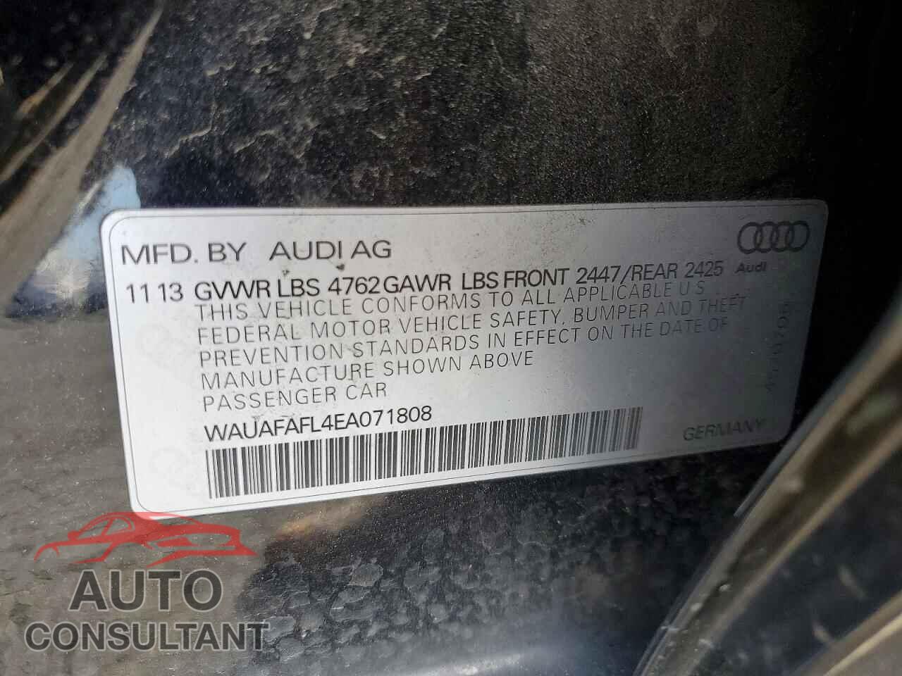 AUDI A4 2014 - WAUAFAFL4EA071808