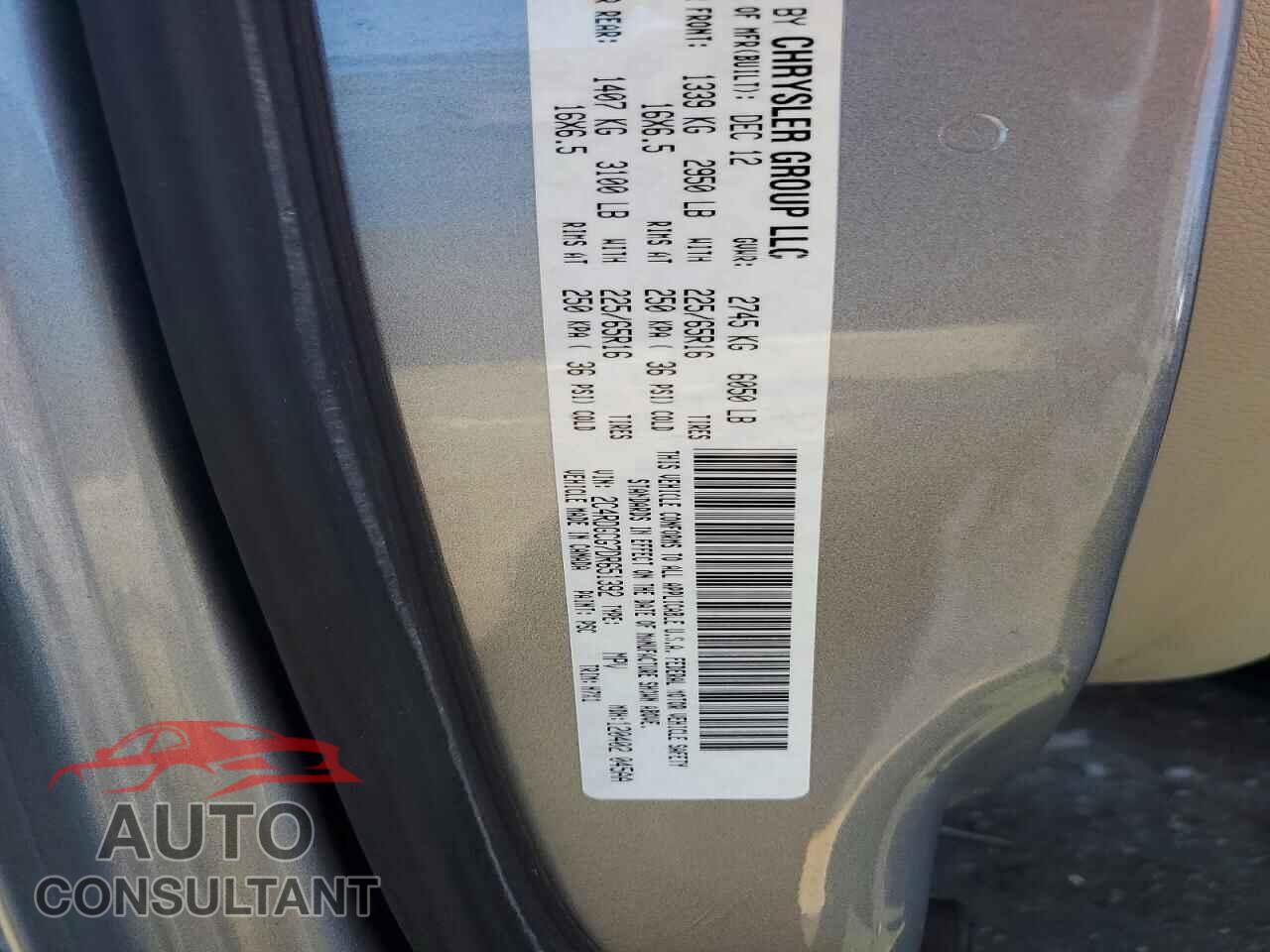 DODGE CARAVAN 2013 - 2C4RDGCG7DR651392