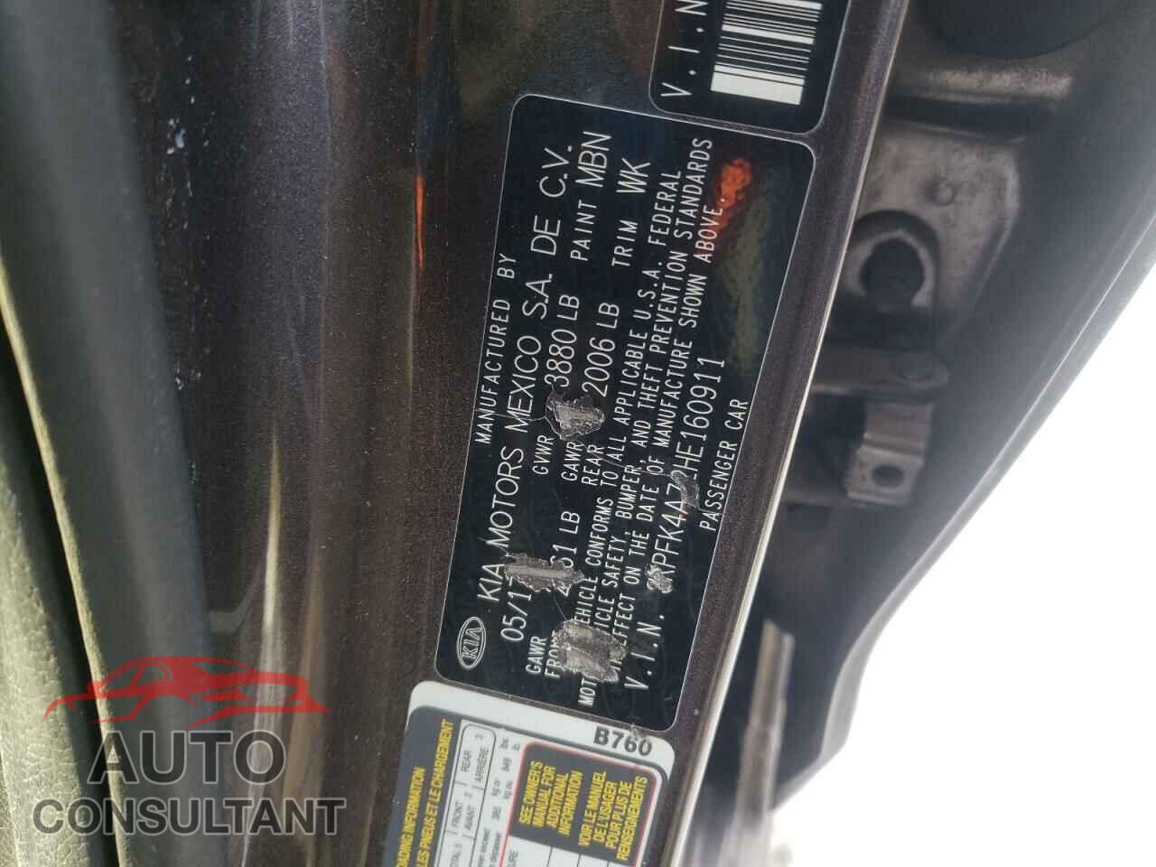KIA FORTE 2017 - 3KPFK4A72HE160911