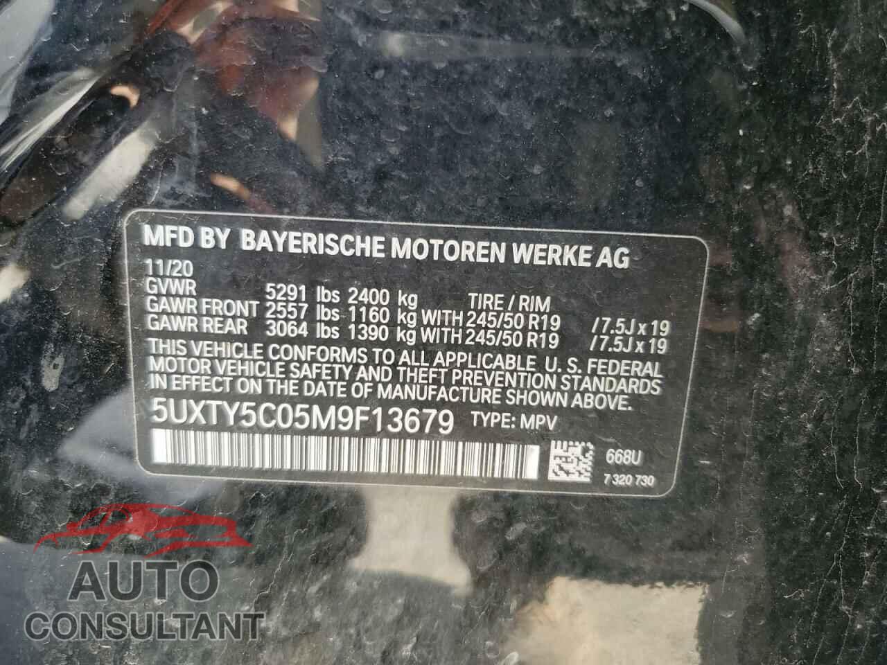BMW X3 2021 - 5UXTY5C05M9F13679