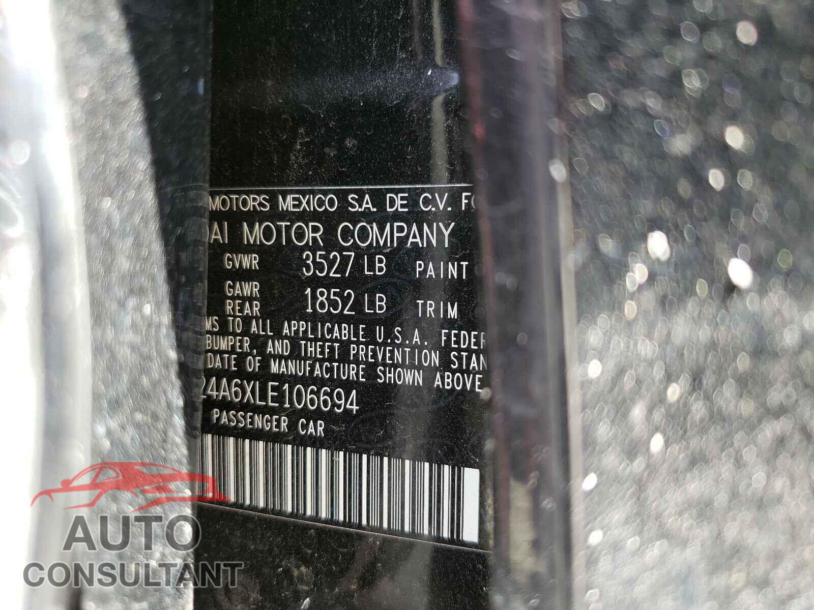 HYUNDAI ACCENT 2020 - 3KPC24A6XLE106694