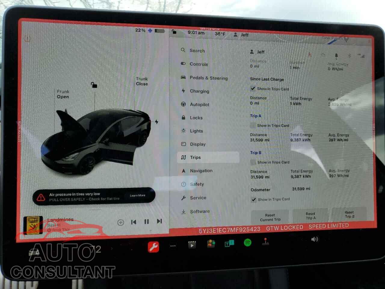 TESLA MODEL 3 2021 - 5YJ3E1EC7MF925423