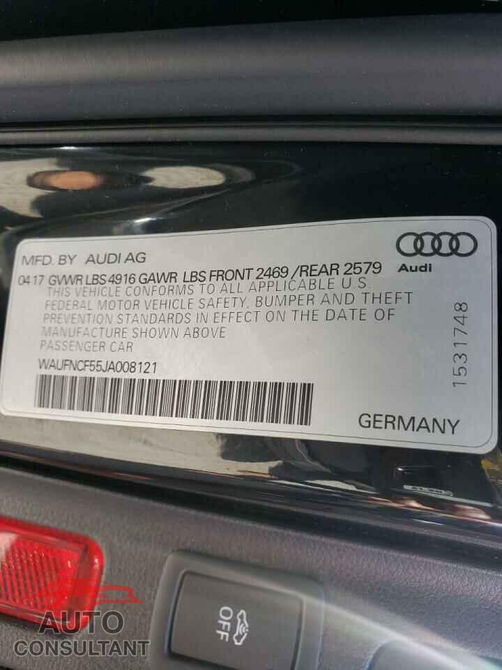AUDI A5 2018 - WAUFNCF55JA008121