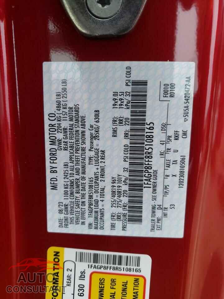 FORD MUSTANG 2024 - 1FAGP8FF8R5108165