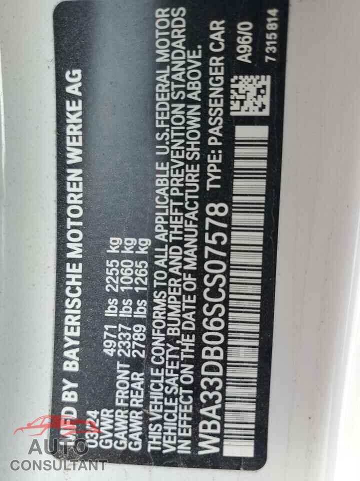 BMW 4 SERIES 2025 - WBA33DB06SCS07578