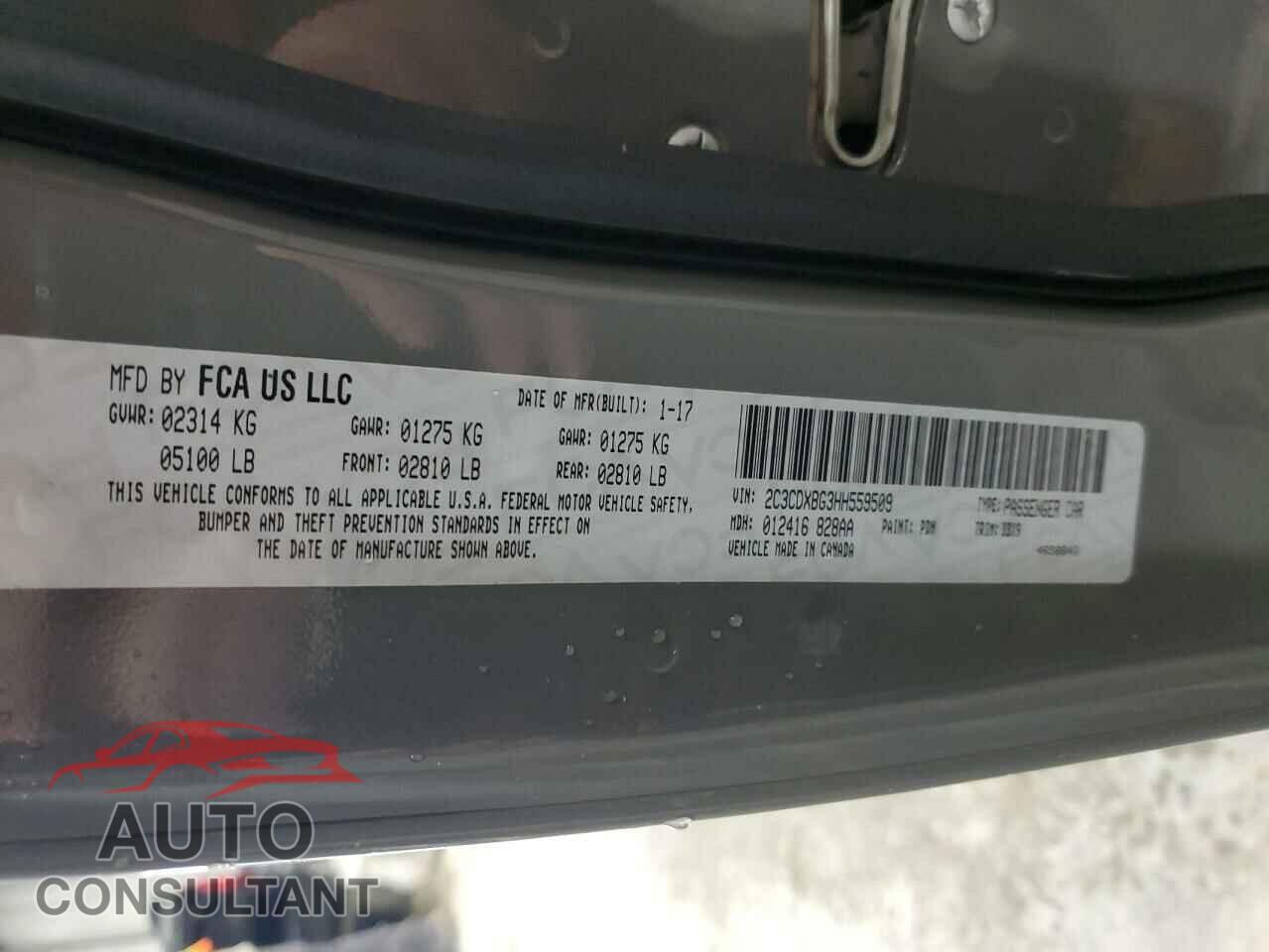 DODGE CHARGER 2017 - 2C3CDXBG3HH559509