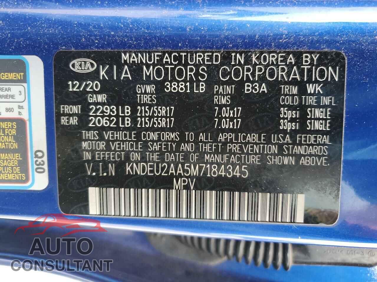 KIA SELTOS 2021 - KNDEU2AA5M7184345