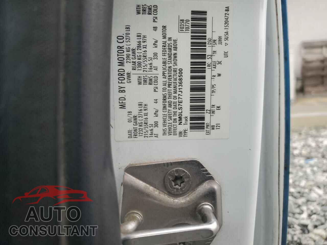 FORD TRANSIT 2018 - NM0LS7E77J1368500