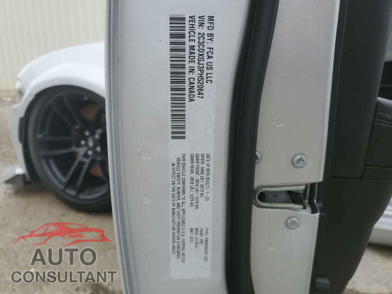 DODGE CHARGER 2023 - 2C3CDXGJ3PH520647