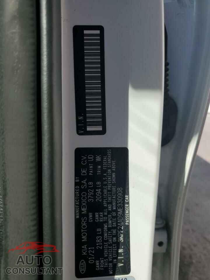 KIA FORTE 2021 - 3KPF24AD9ME330908