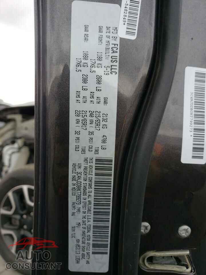 JEEP COMPASS 2019 - 3C4NJDDB0KT799273