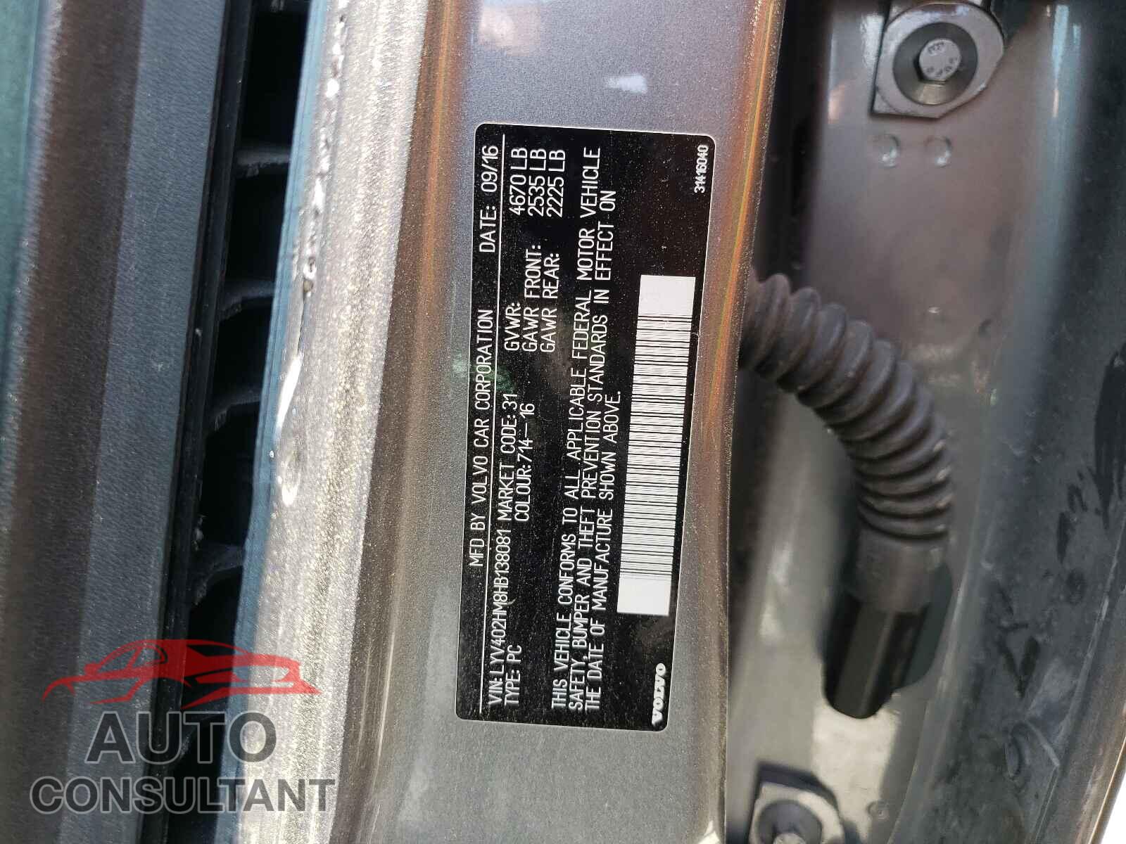 VOLVO S60 2017 - LYV402HM8HB138081