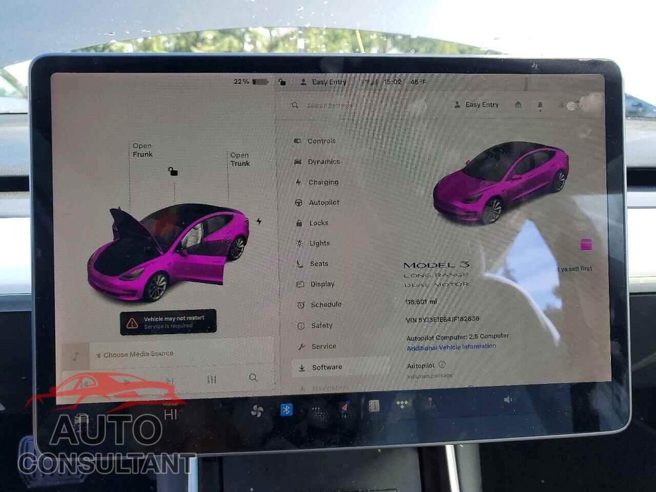TESLA MODEL 3 2018 - 5YJ3E1EB4JF182836