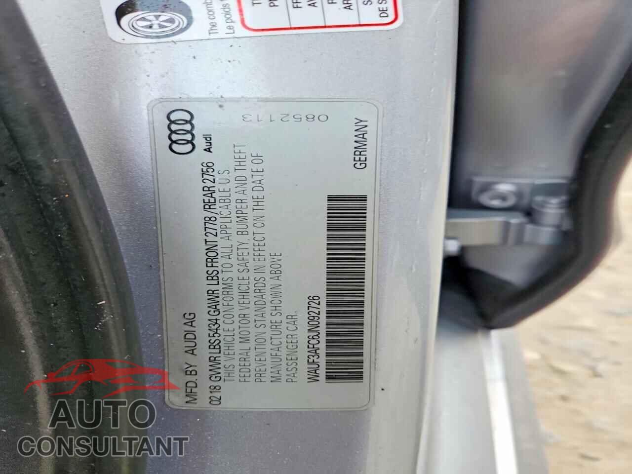 AUDI A6 2018 - WAUF3AFC6JN092726