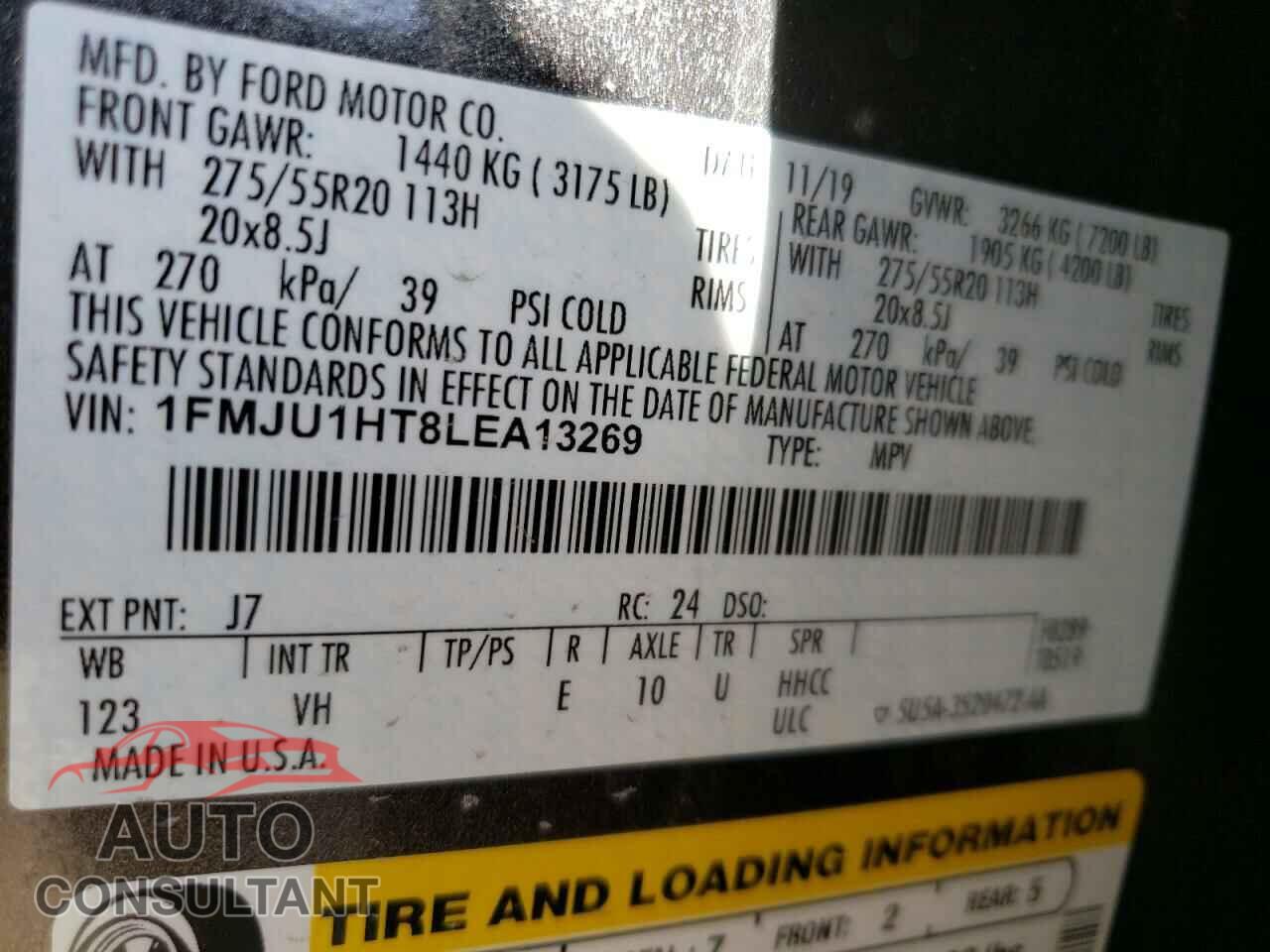FORD EXPEDITION 2020 - 1FMJU1HT8LEA13269