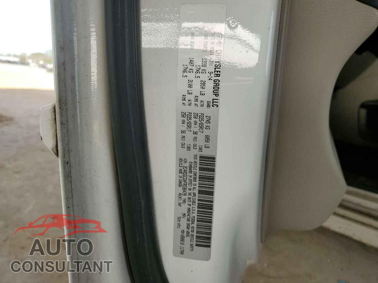 DODGE CARAVAN 2015 - 2C4RDGCGXFR536479
