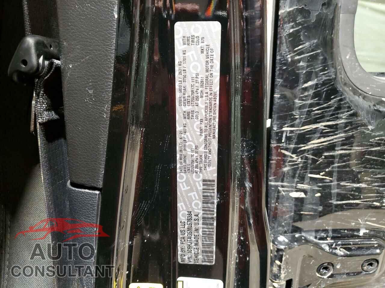 JEEP GLADIATOR 2021 - 1C6HJTAG5ML576384
