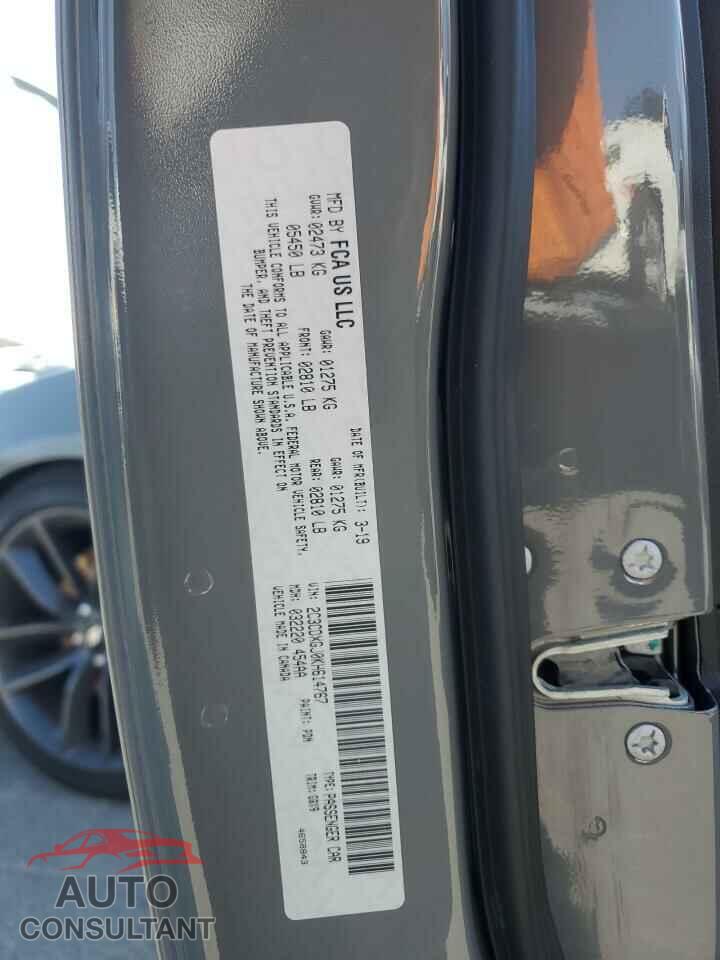 DODGE CHARGER 2019 - 2C3CDXGJ0KH614767