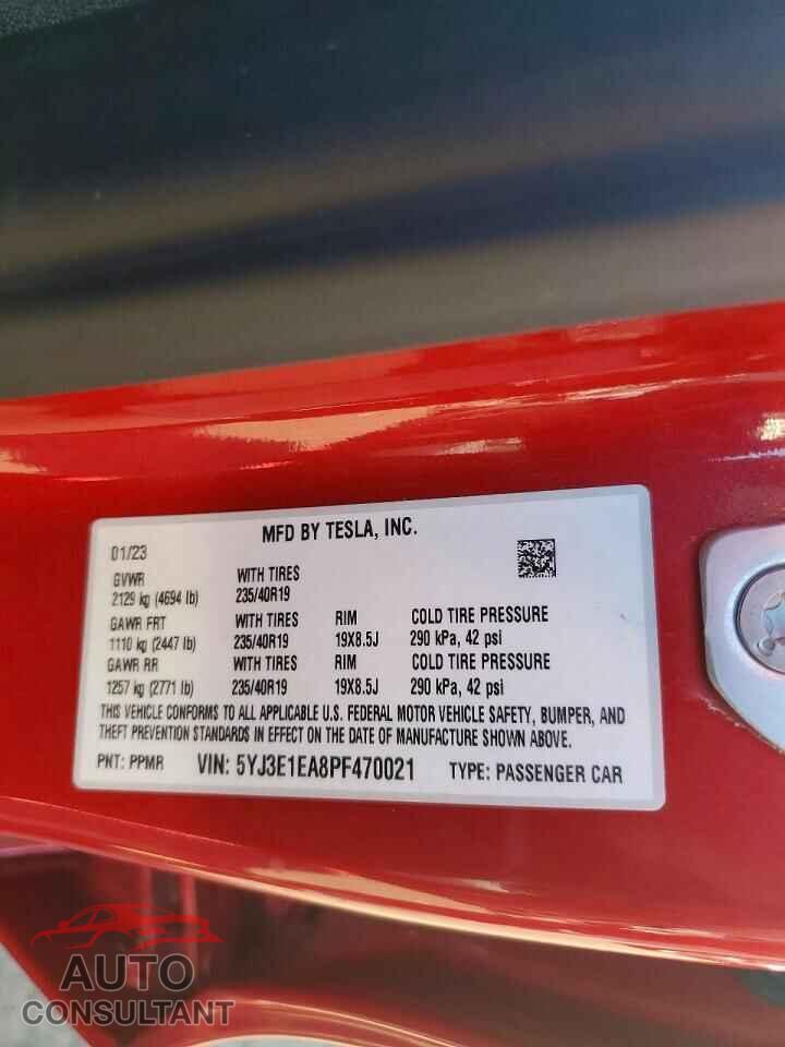 TESLA MODEL 3 2023 - 5YJ3E1EA8PF470021