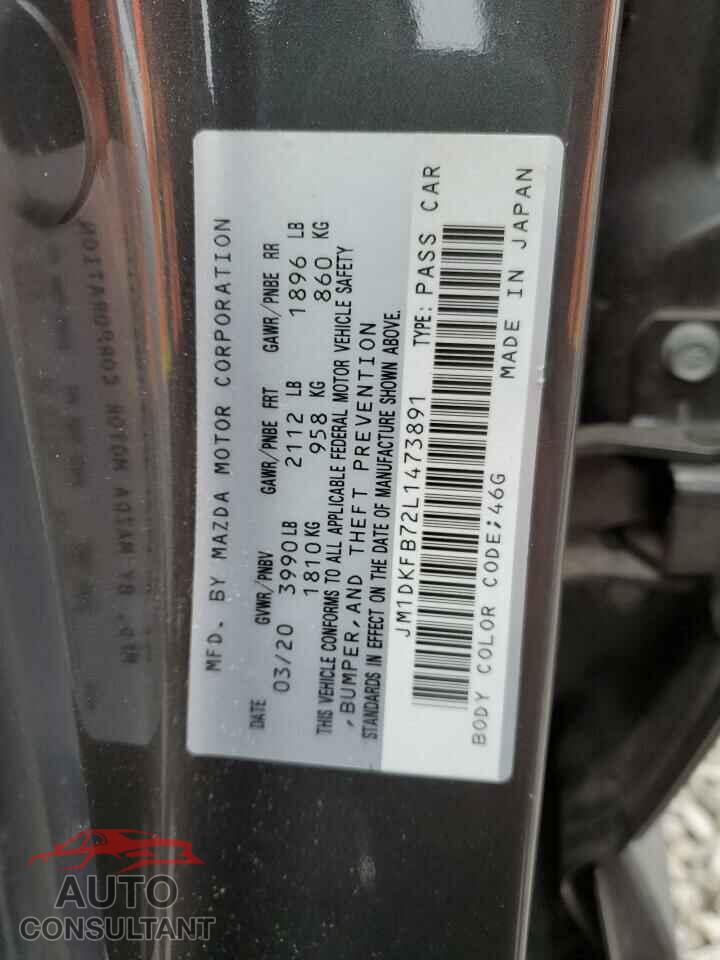 MAZDA CX-3 2020 - JM1DKFB72L1473891