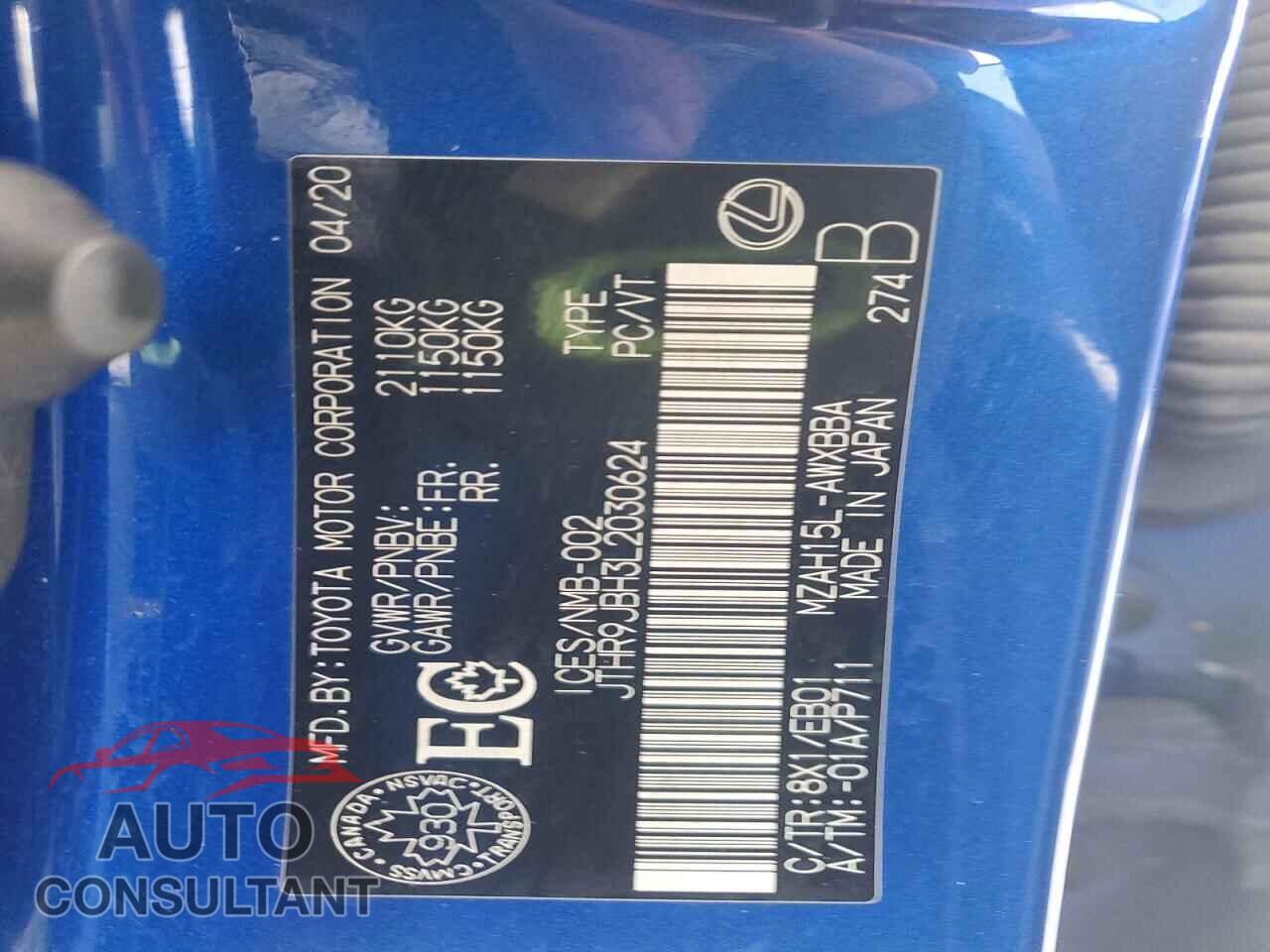 LEXUS UNKNOWN 2020 - JTHR9JBH3L2030624