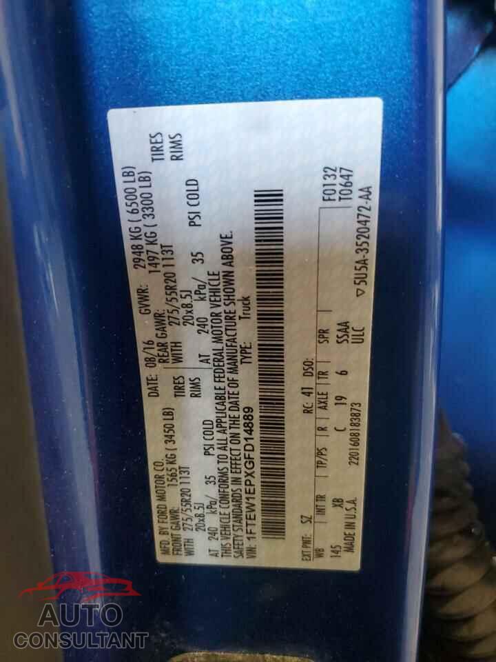 FORD F-150 2016 - 1FTEW1EPXGFD14889