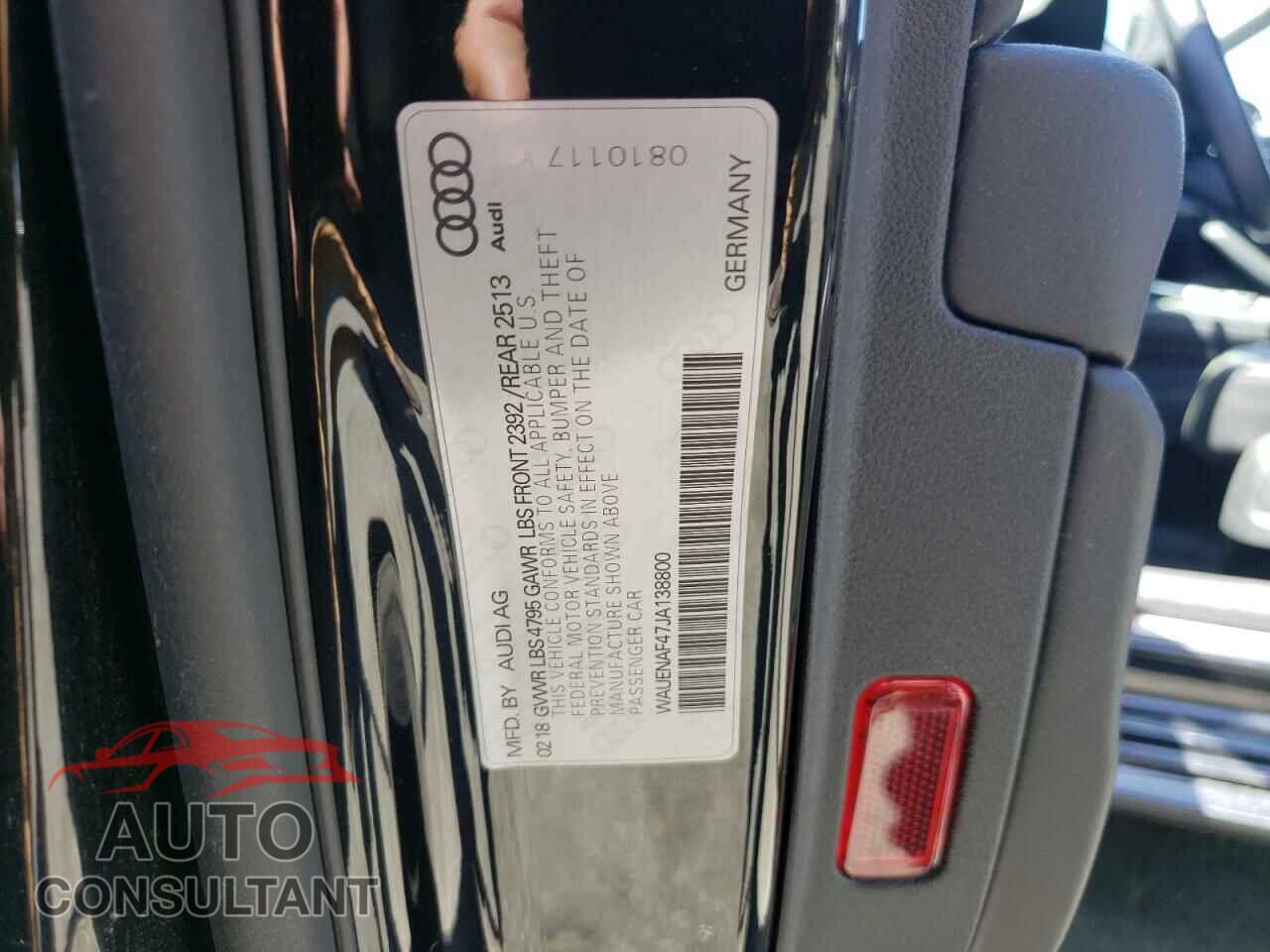 AUDI A4 2018 - WAUENAF47JA138800
