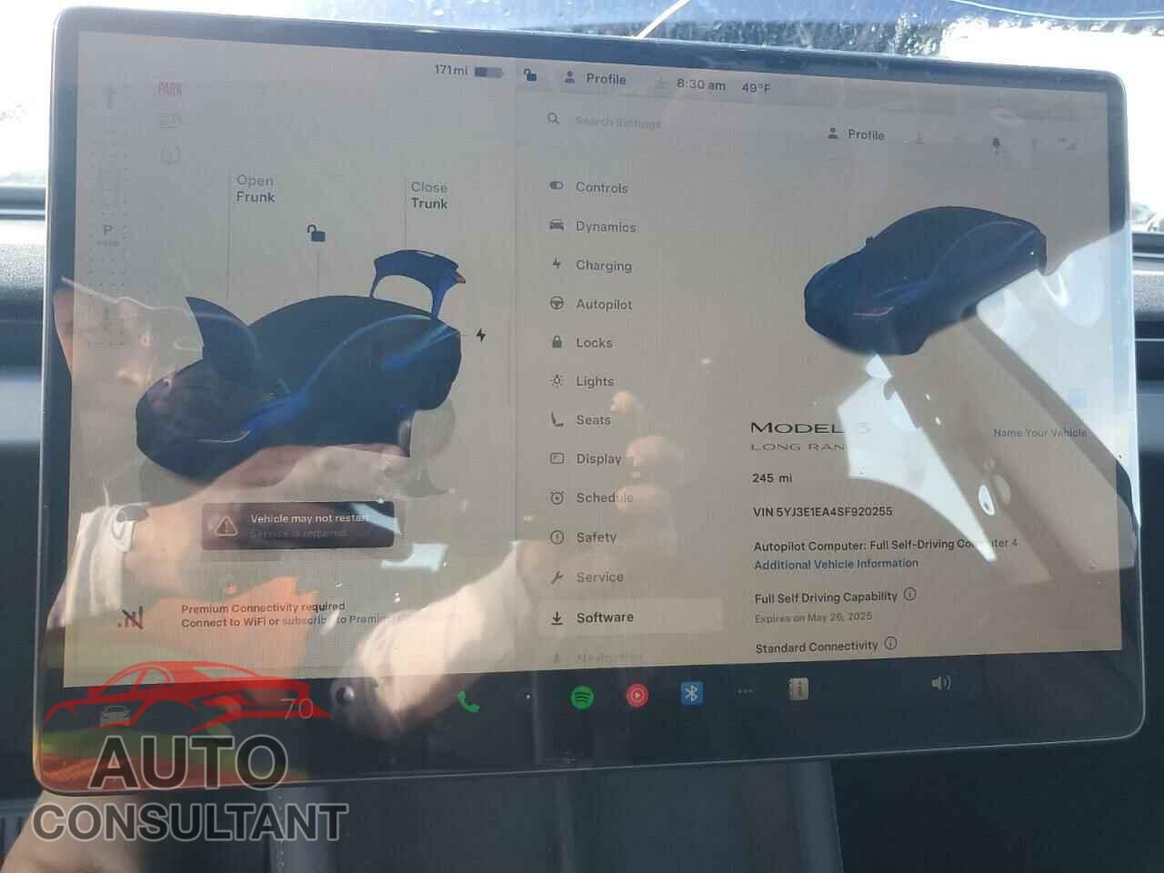 TESLA MODEL 3 2025 - 5YJ3E1EA4SF920255