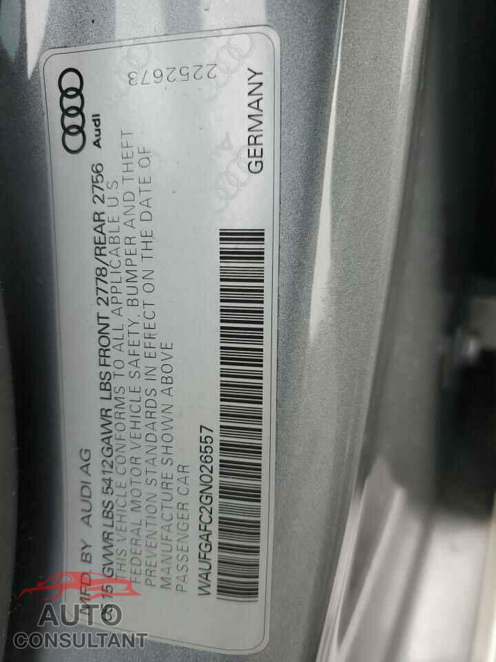 AUDI A6 2016 - WAUFGAFC2GN026557