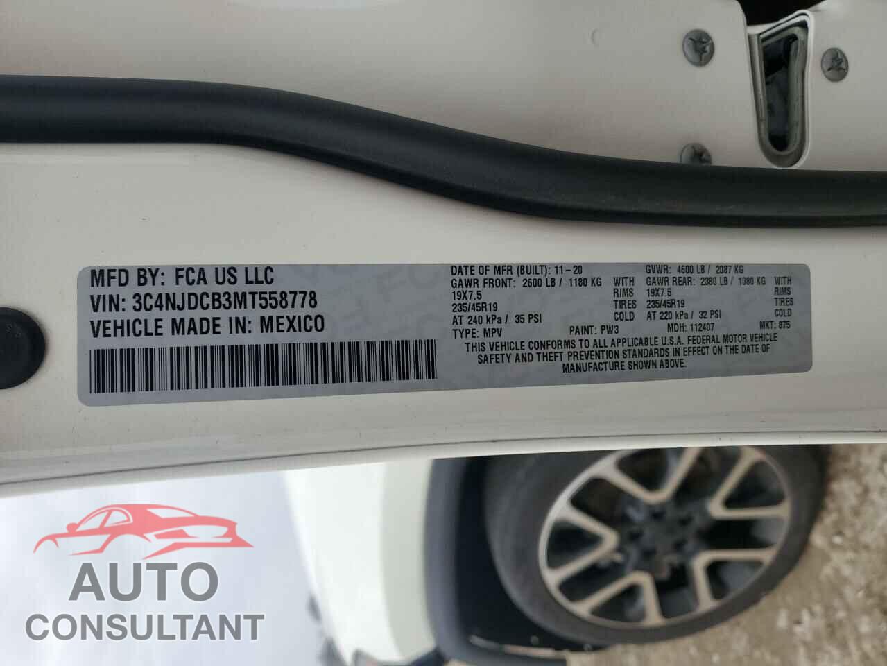 JEEP COMPASS 2021 - 3C4NJDCB3MT558778