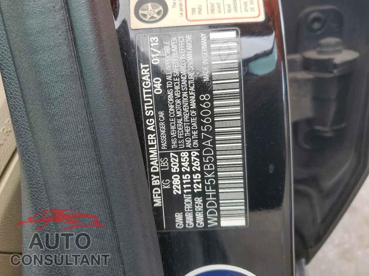 MERCEDES-BENZ E-CLASS 2013 - WDDHF5KB5DA756068