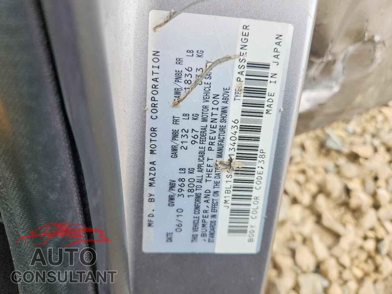 MAZDA 3 2010 - JM1BL1SG9A1340436