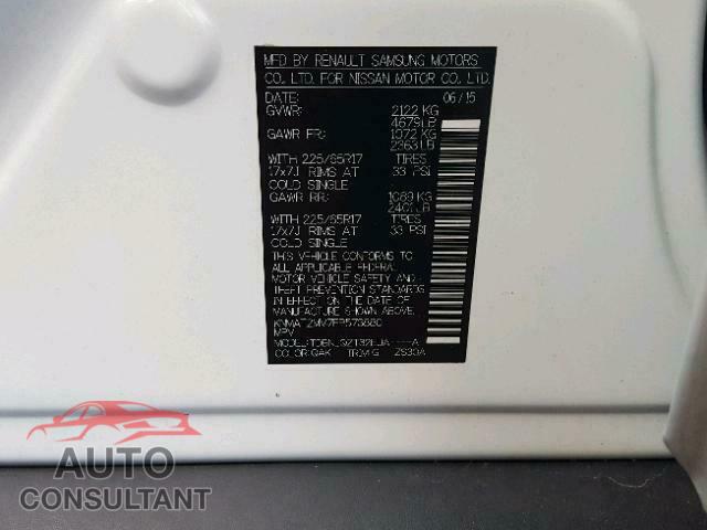NISSAN ROGUE S 2015 - KNMAT2MV7FP573880