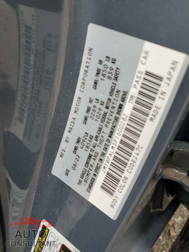 MAZDA 3 2023 - JM1BPALM3P1600282