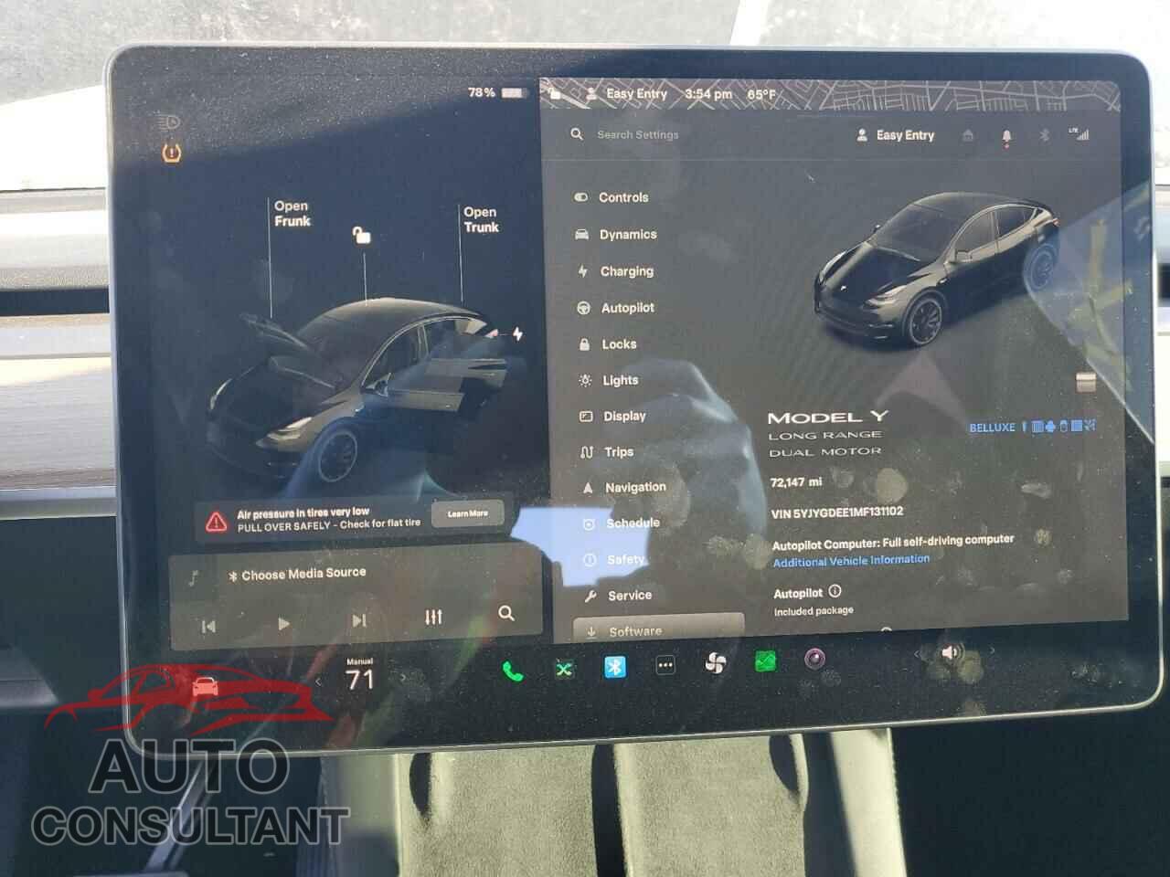 TESLA MODEL Y 2021 - 5YJYGDEE1MF131102