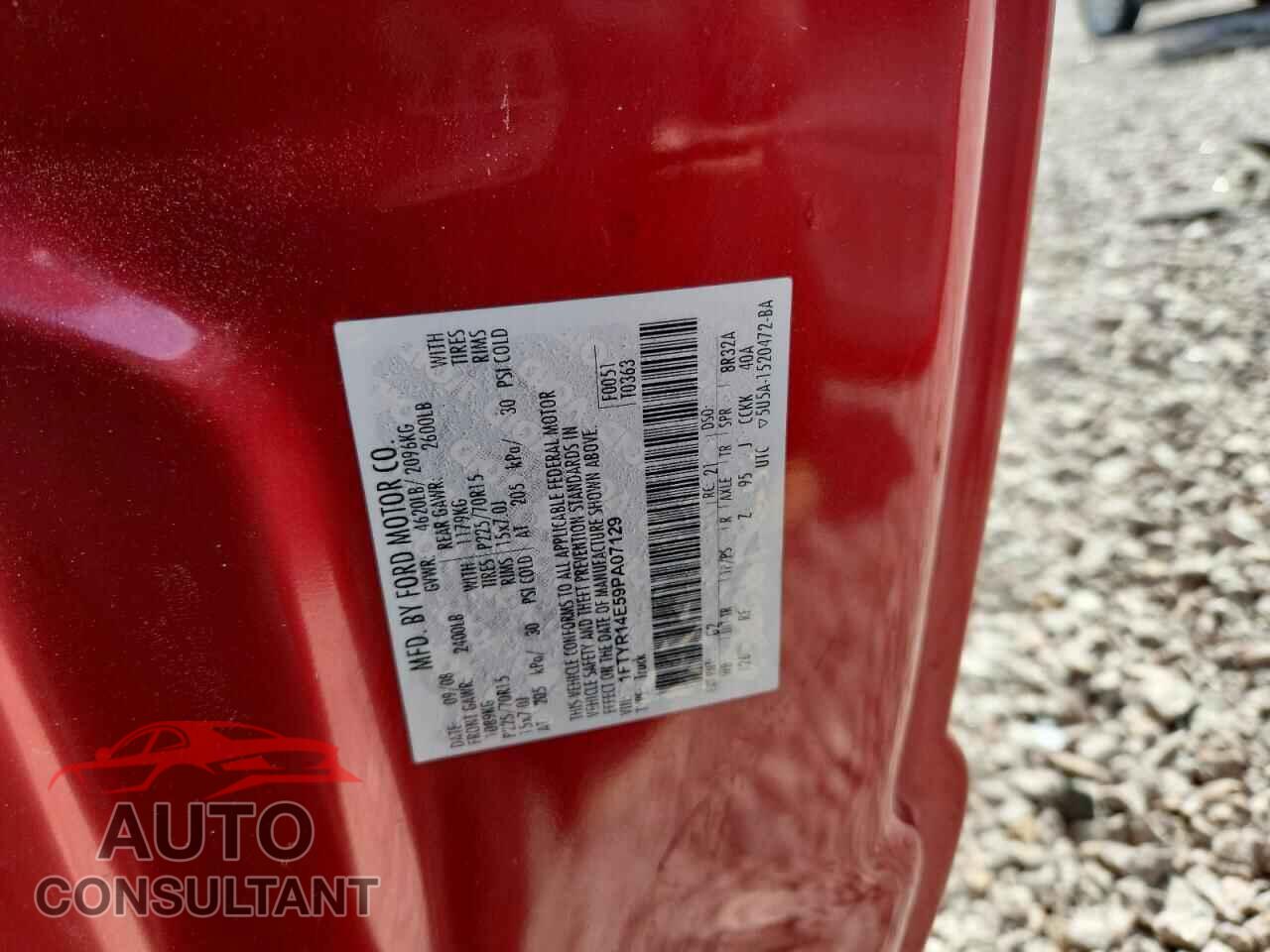 FORD RANGER 2009 - 1FTYR14E59PA07129