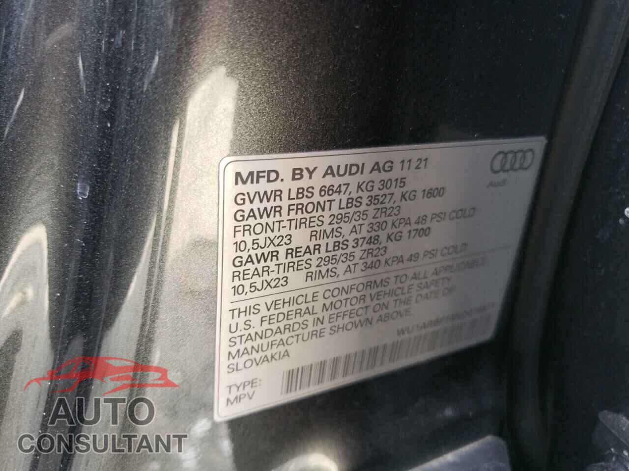 AUDI RS 2022 - WU1ARBF16ND010671