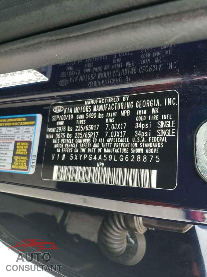 KIA SORENTO 2020 - 5XYPG4A59LG628875