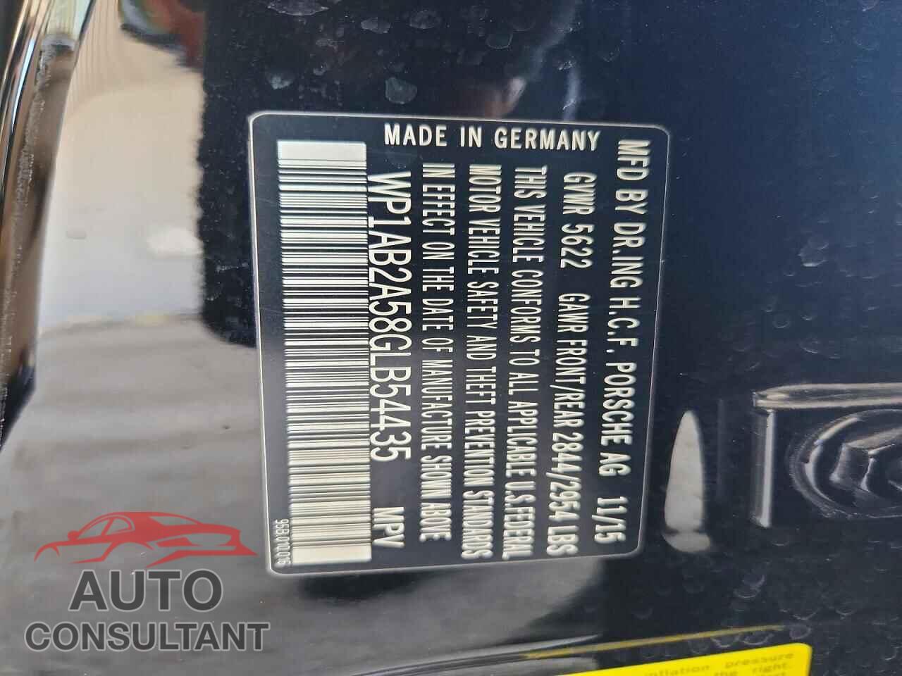 PORSCHE MACAN 2016 - WP1AB2A58GLB54435