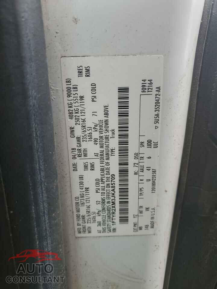 FORD TRANSIT 2018 - 1FTYR2XM3JKA85709